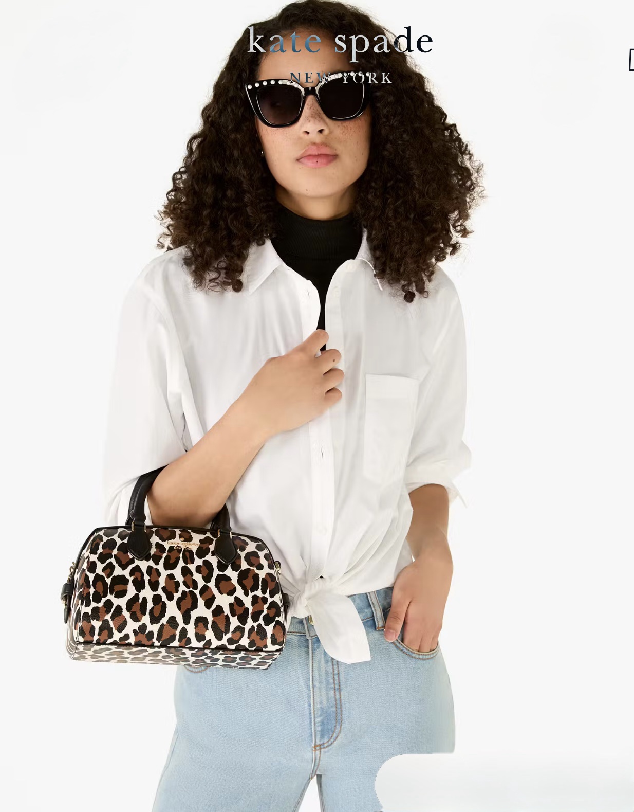 Kate Spade Madison Spotted Leopard Small Duffle Crossbody - Image 6