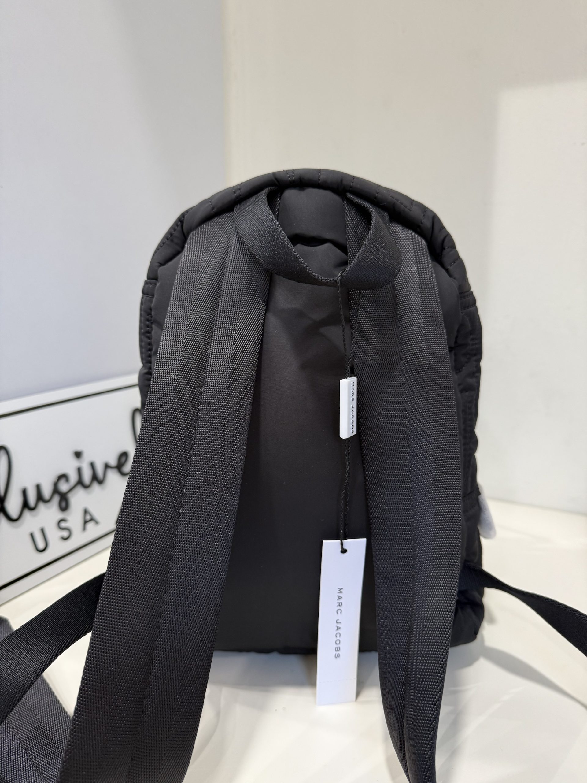 Marc Jacobs Nylon Jumbled Logo Small Backpack in Black - Image 3