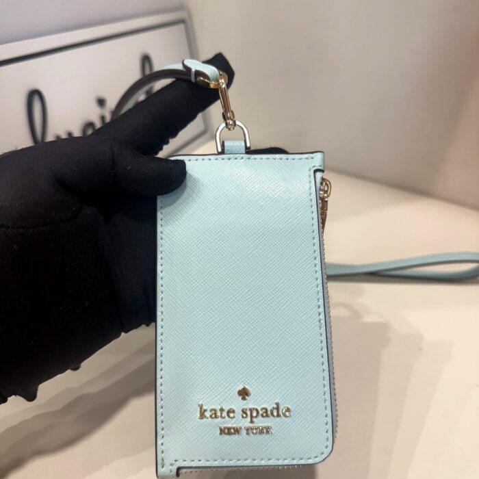 Kate Spade Madison Card Case Lanyard in Blue Glow