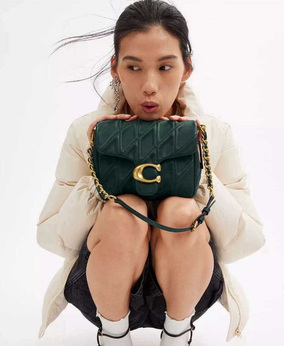 Coach Times Square Tabby Shoulder Bag With Quilting in Forest (Retail Collection) - Image 4