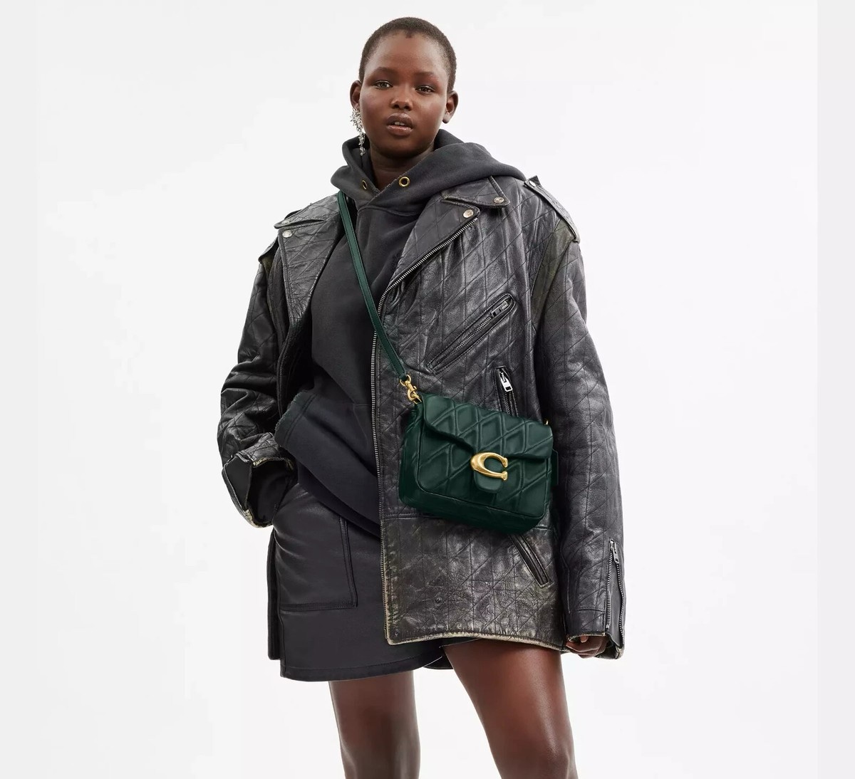 Coach Times Square Tabby Shoulder Bag With Quilting in Forest (Retail Collection) - Image 5
