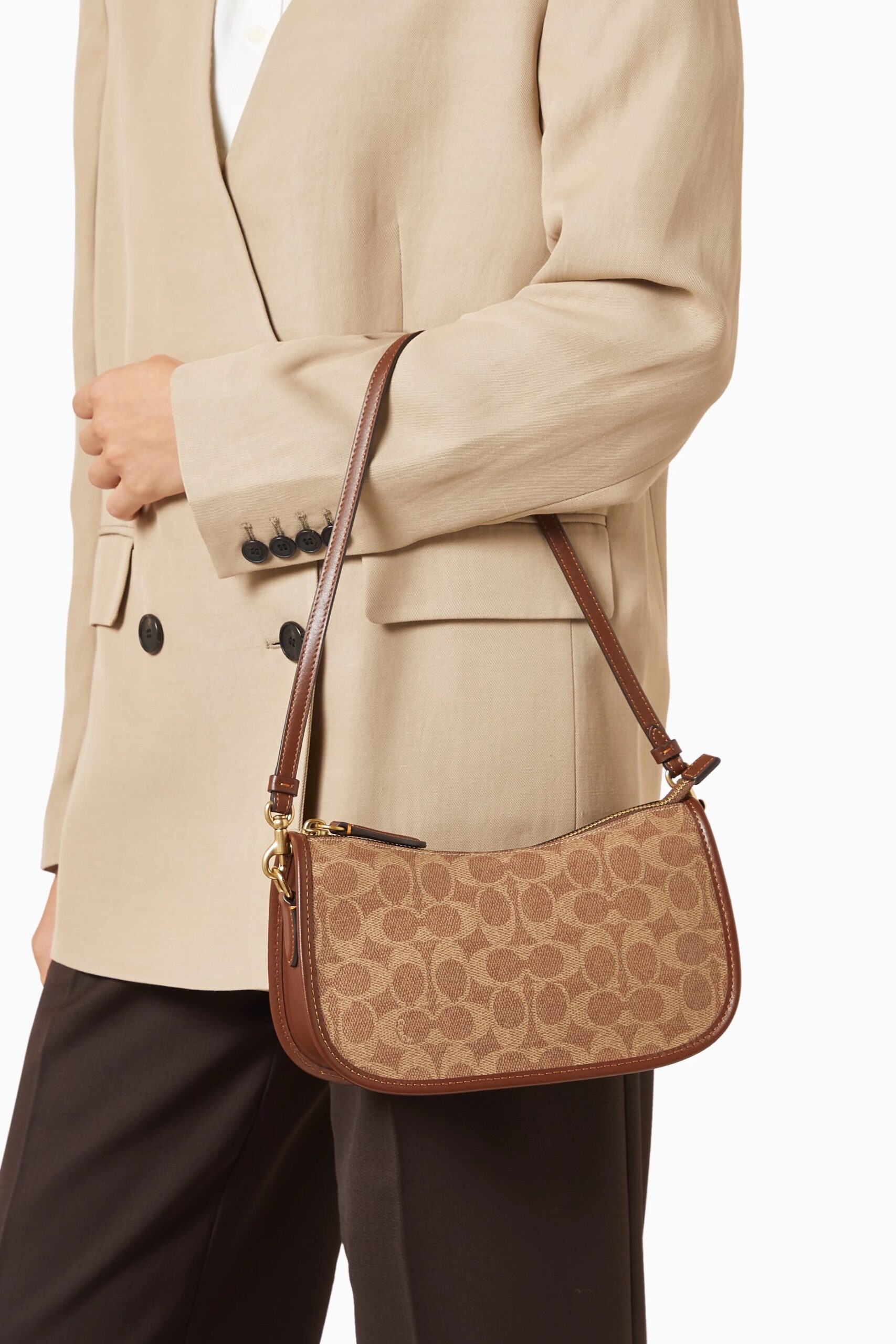 Coach Waverly Bag In Signature Canvas Tan Brown (Retail Collection) - Image 7
