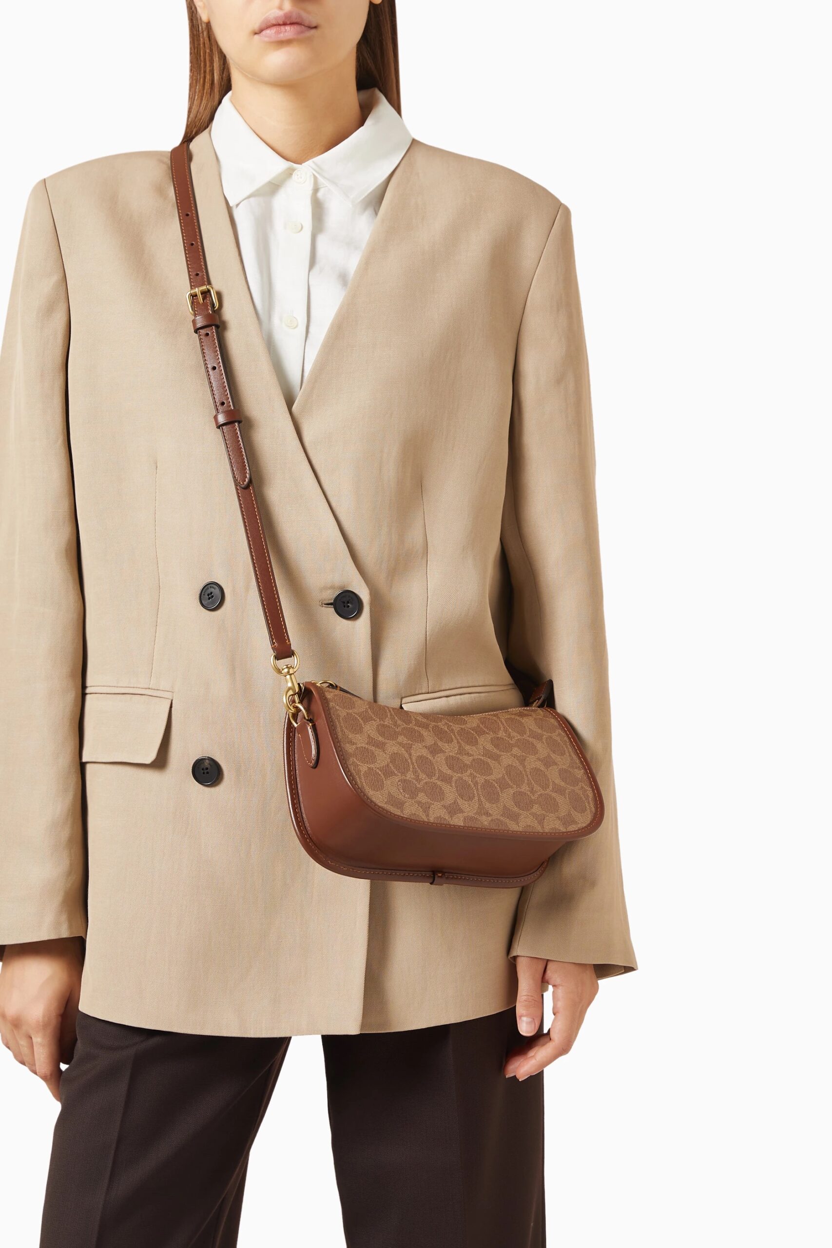 Coach Waverly Bag In Signature Canvas Tan Brown (Retail Collection) - Image 8