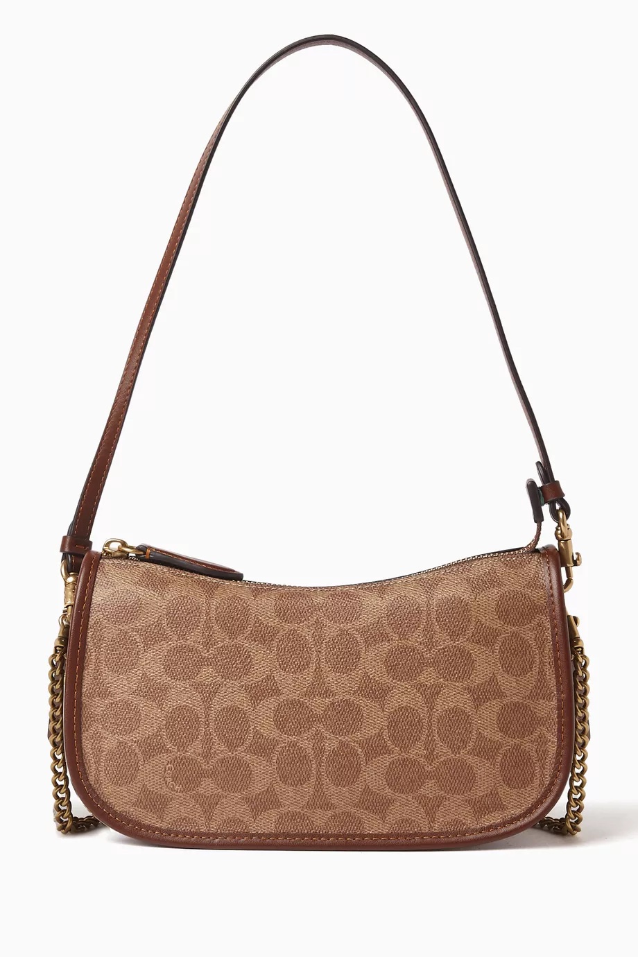 Coach Waverly Bag In Signature Canvas Tan Brown (Retail Collection)