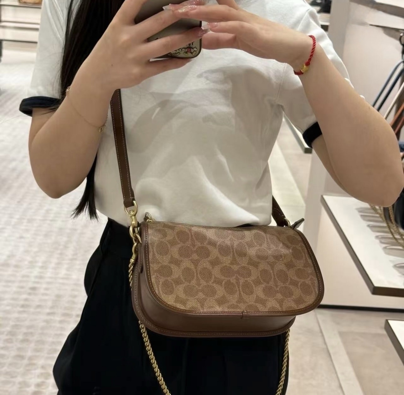 Coach Waverly Bag In Signature Canvas Tan Brown (Retail Collection) - Image 6