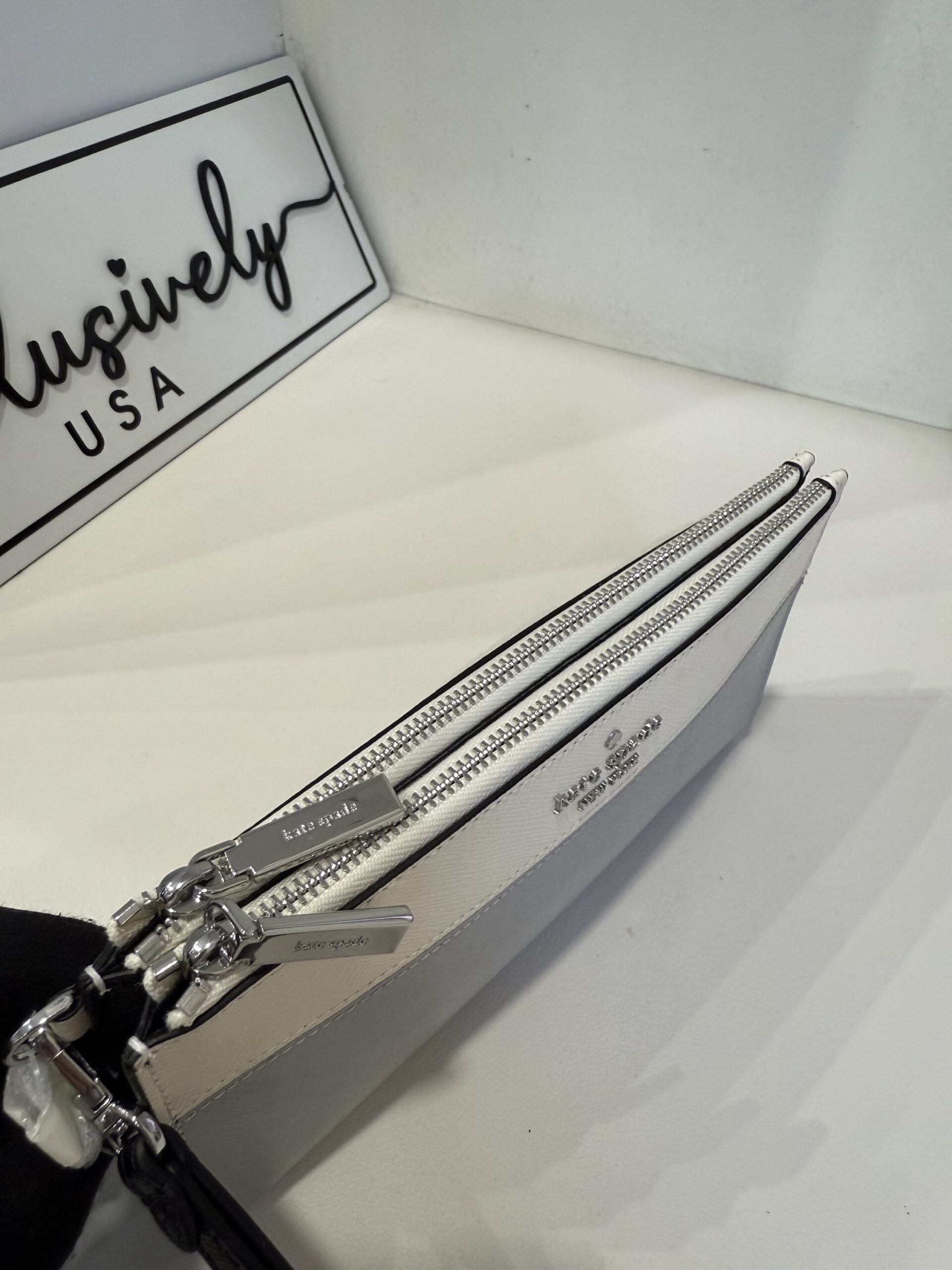 Kate Spade Madison Double Zip Wristlet in Platinum Grey - Image 2