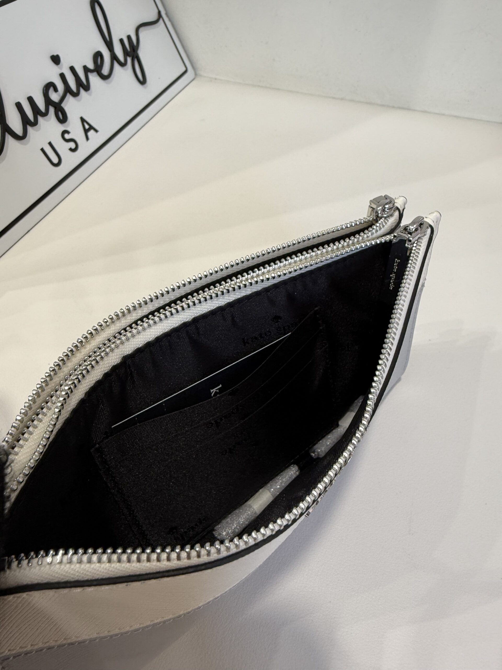 Kate Spade Madison Double Zip Wristlet in Platinum Grey - Image 3