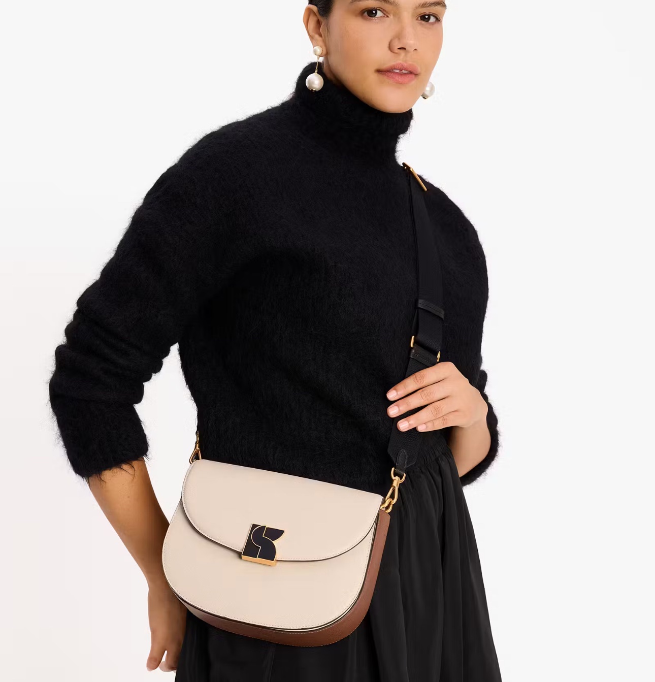 Kate Spade Dakota Colorblocked Medium Saddle Bag (Retail Collection) - Image 5