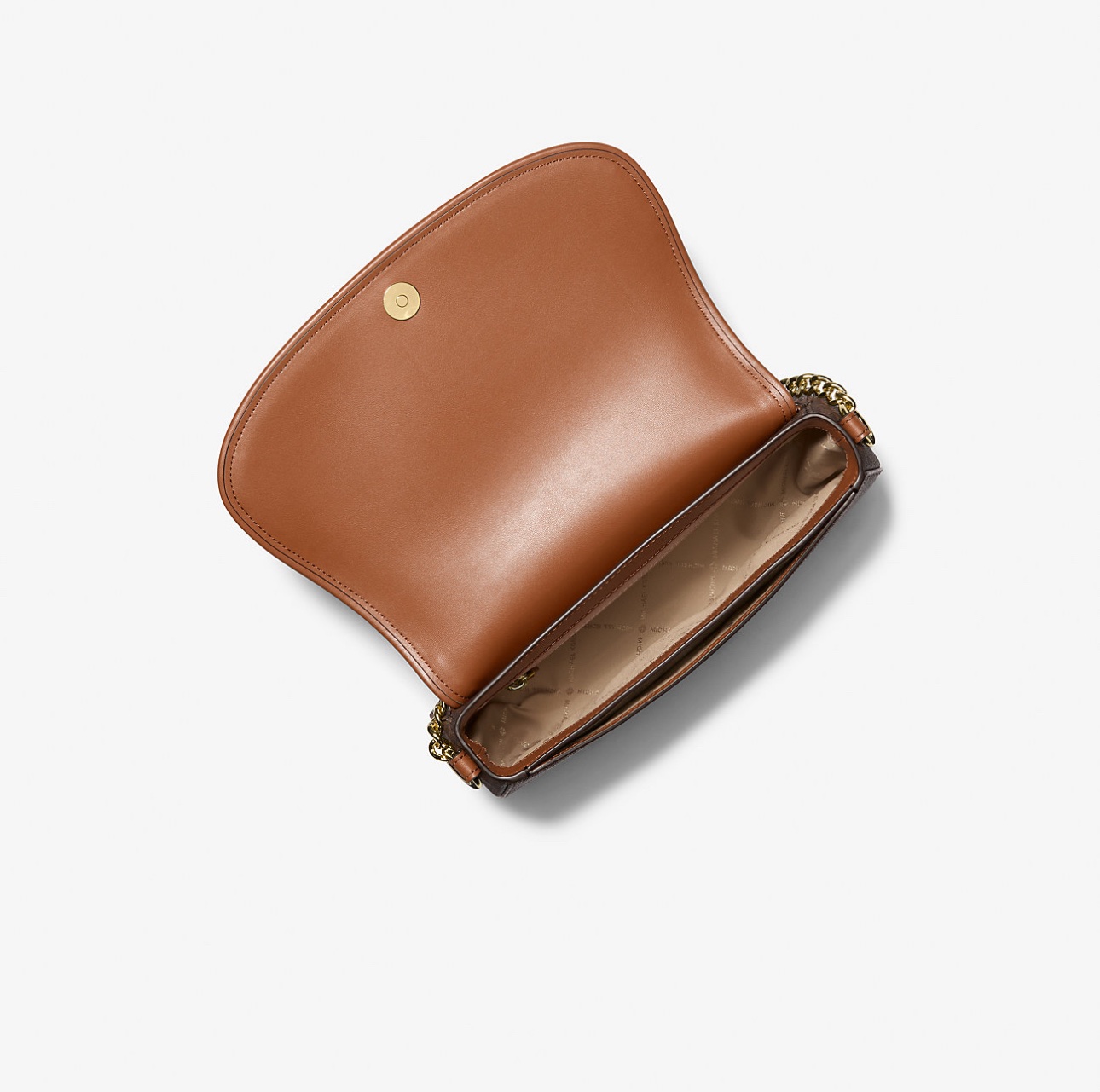 Michael Kors Mila Medium Signature Brown Logo Messenger Bag - Image 2