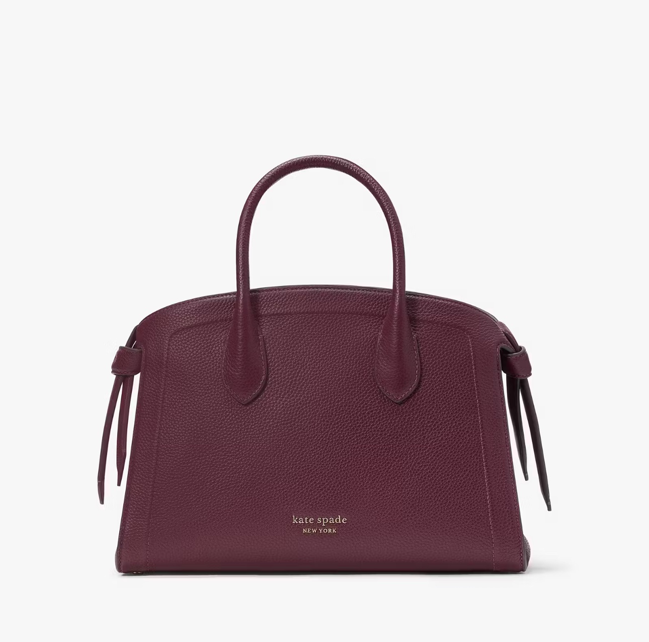 Kate Spade Knott Medium Zip-top Satchel In Cordovan (Retail Collection)