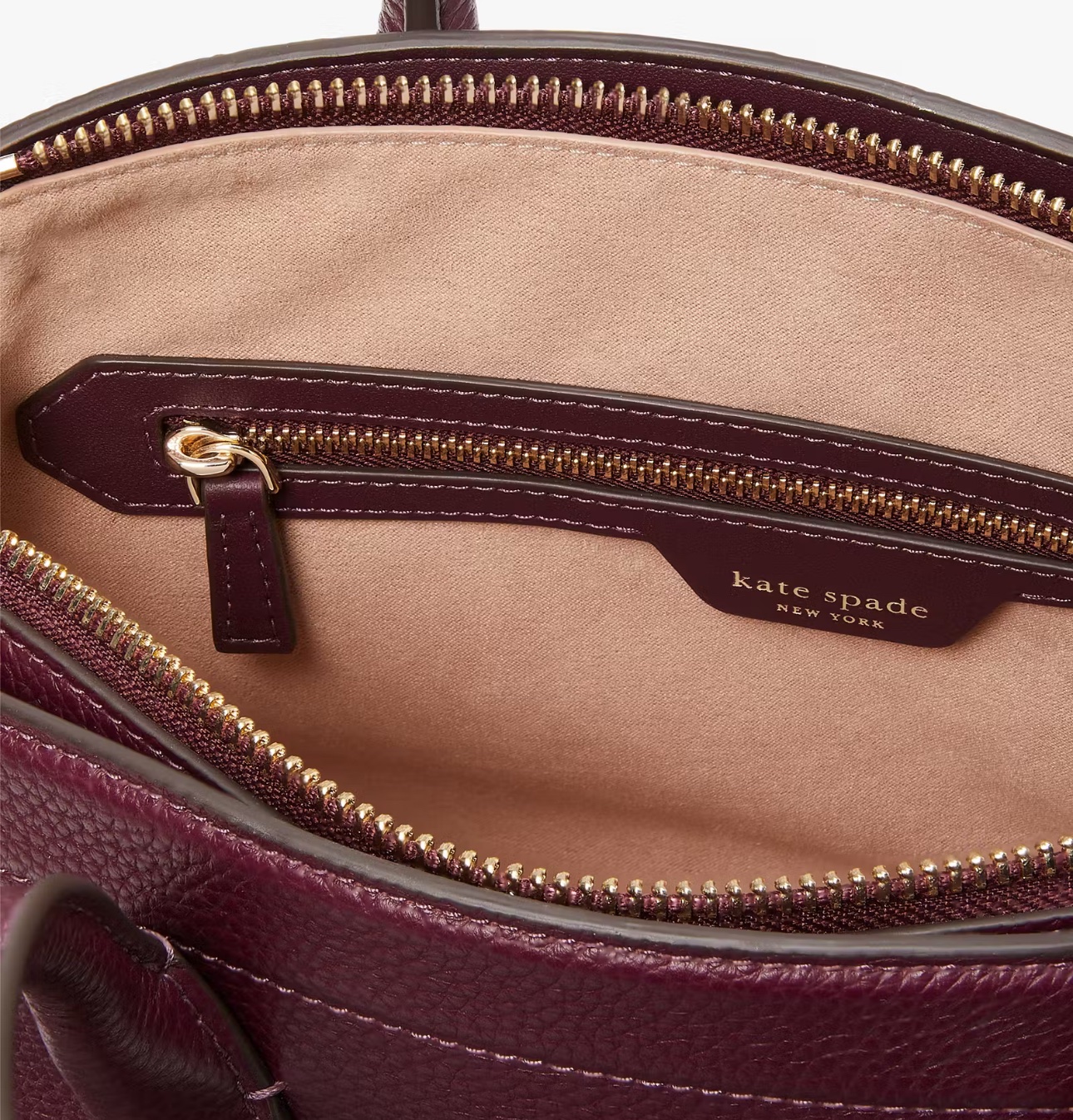 Kate Spade Knott Medium Zip-top Satchel In Cordovan (Retail Collection) - Image 5