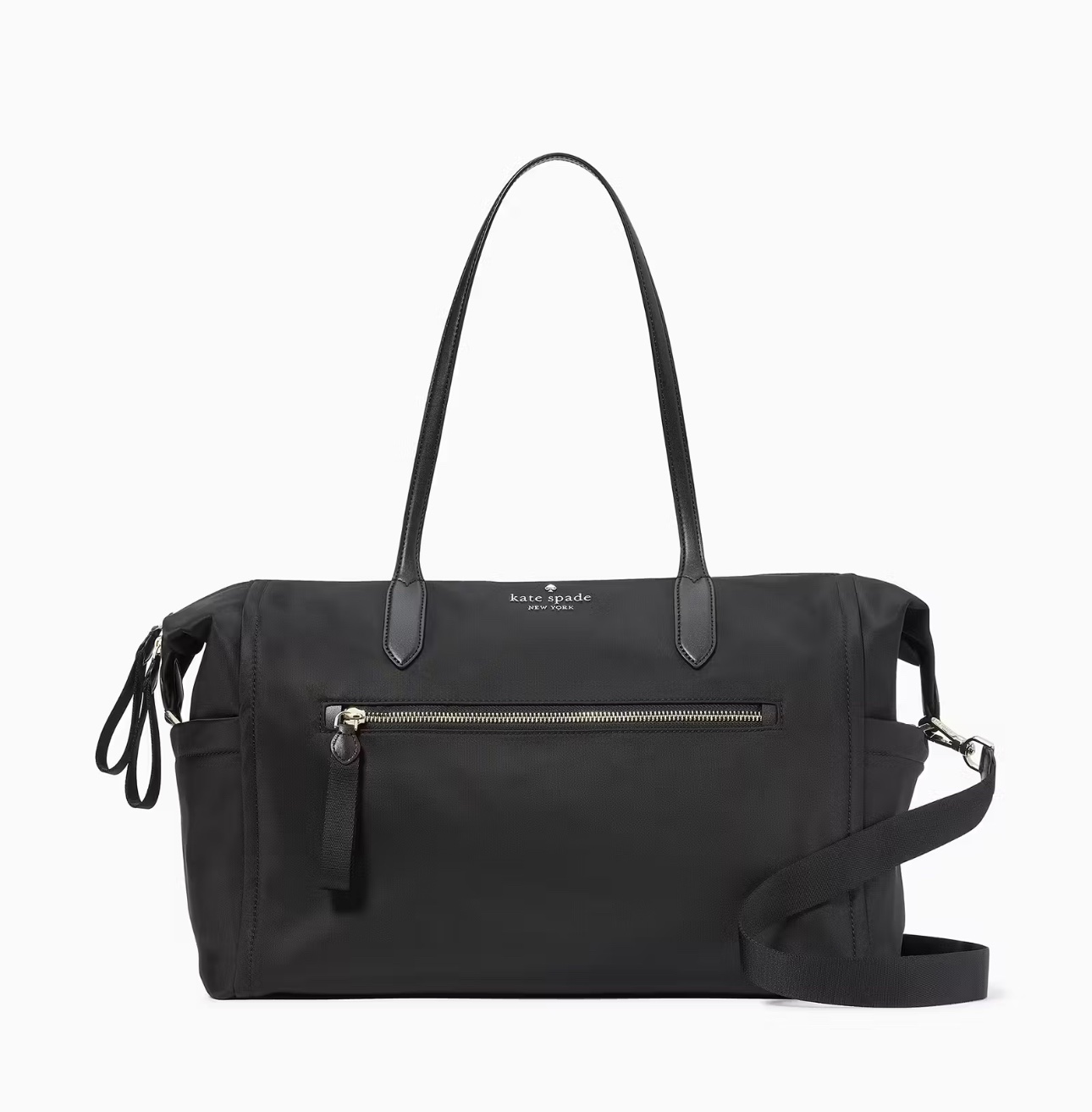 Kate Spade Chelsea Nylon Large Weekender In Black
