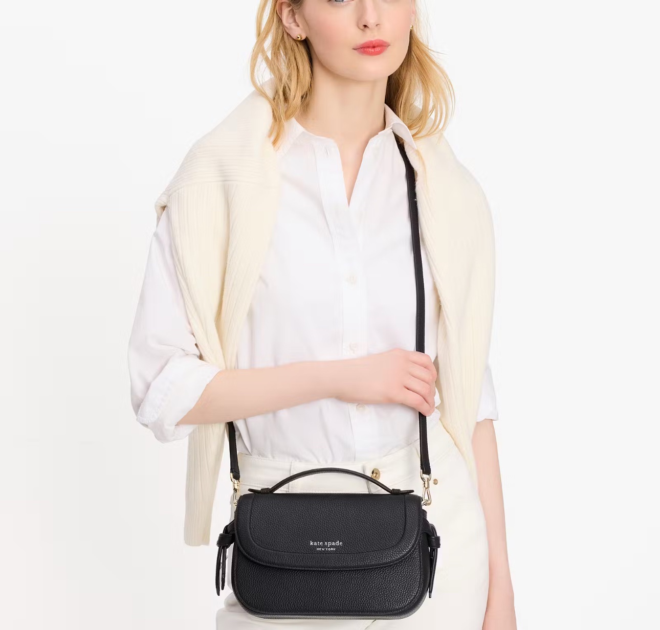 Kate Spade Knott Top Handle Crossbody In Black (Retail Collection) - Image 5