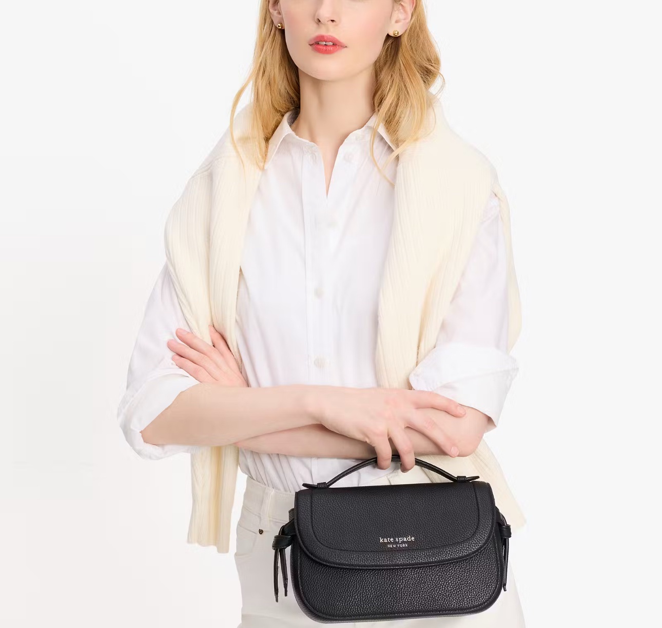 Kate Spade Knott Top Handle Crossbody In Black (Retail Collection) - Image 6