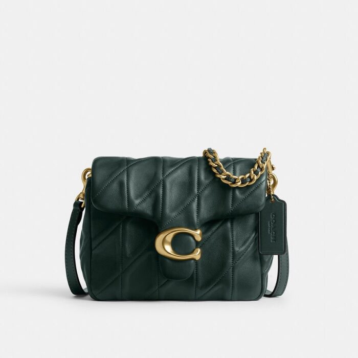 Coach Times Square Tabby Shoulder Bag With Quilting in Forest (Retail Collection)