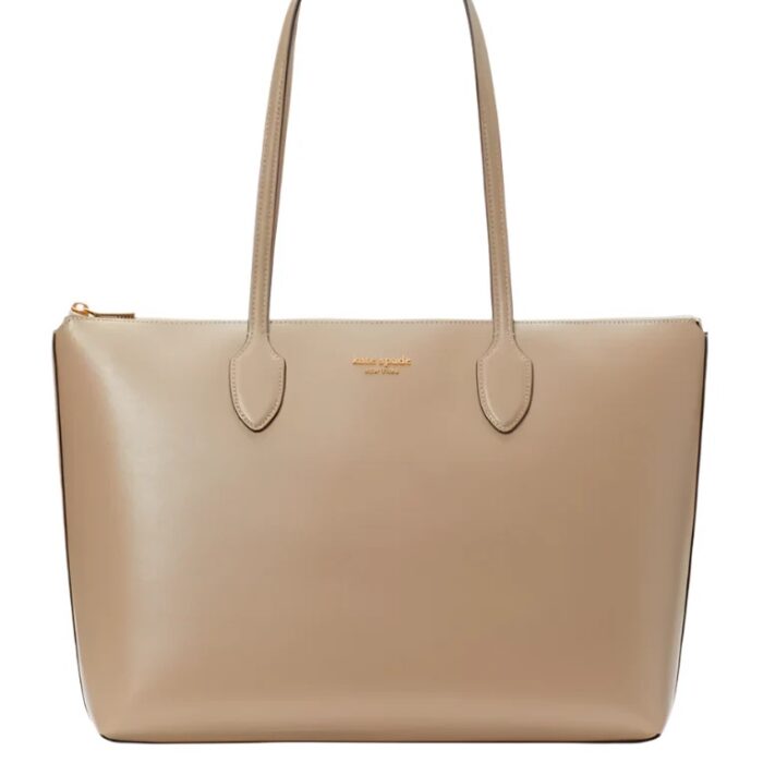 Kate Spade Bleecker Large Zip-top Tote in Timeless Taupe (Retail Collection)