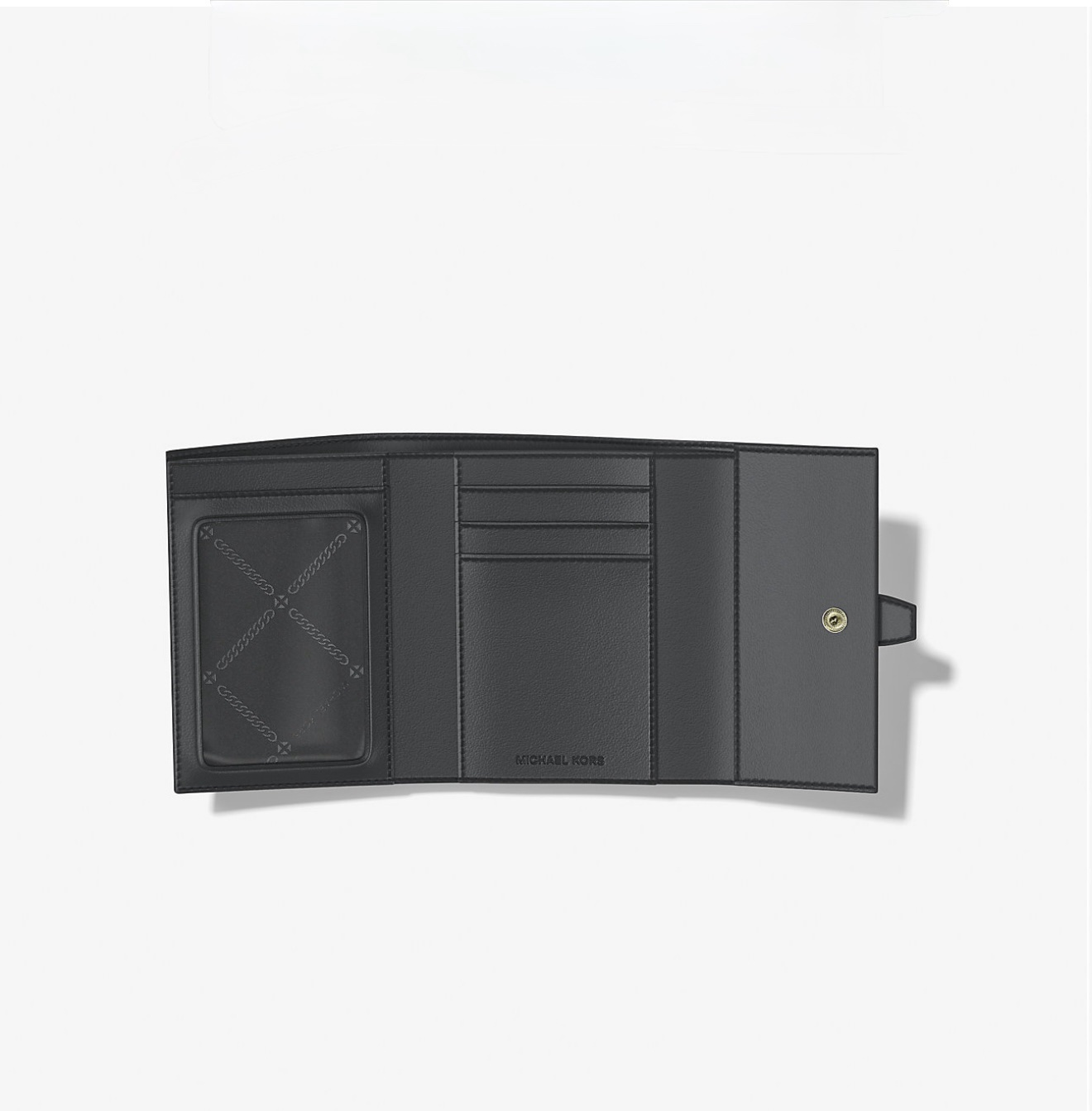Michael Kors Greenwich Medium Trifold Wallet in Signature Black - Image 2