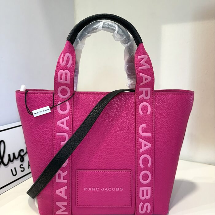Marc Jacobs Small Leather Tote in Hot Pink