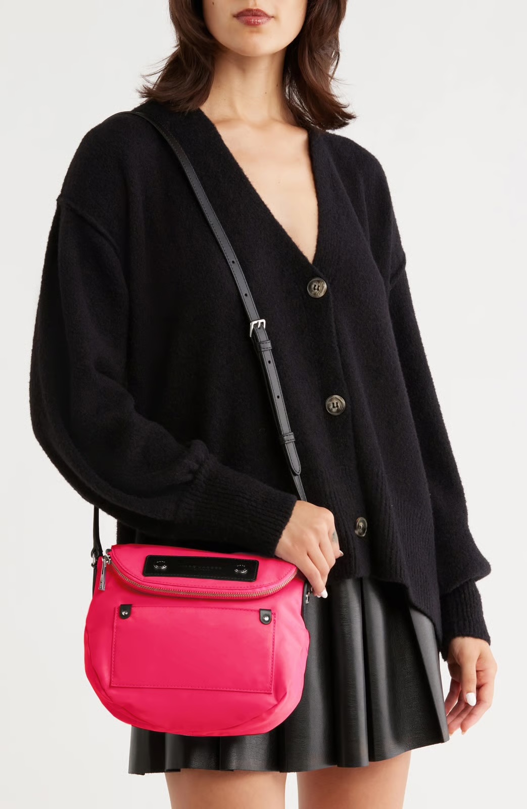 Marc Jacobs Preppy Nylon Mini Natasha Crossbody Bag in Hot Pink - Image 5