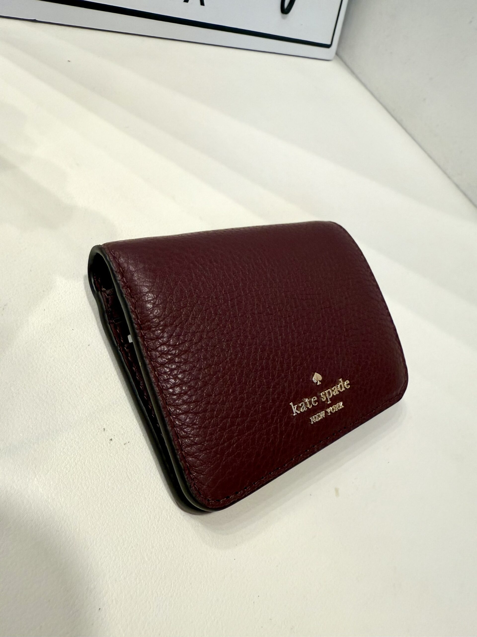 Kate Spade Lena Small Slim Bifold Wallet in Cherrywood - Image 2