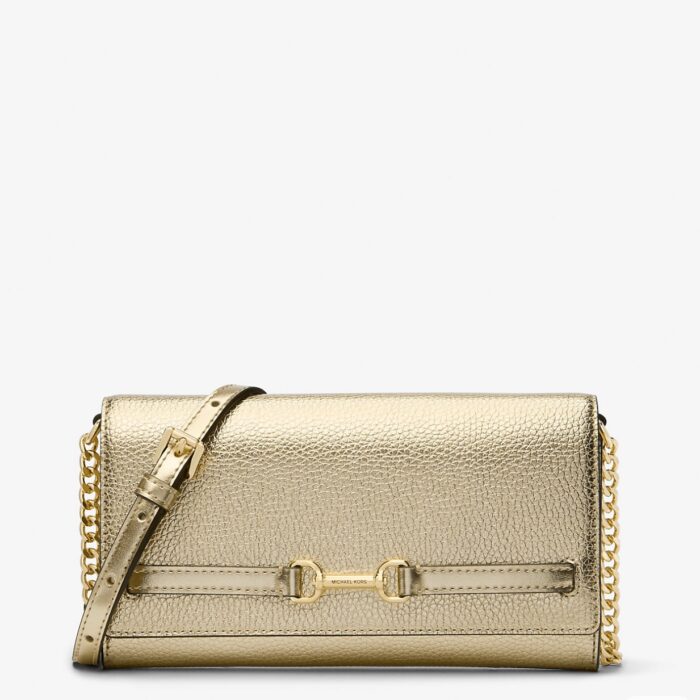 Michael Kors Carson Large Convertible Crossbody Bag In Pale Gold