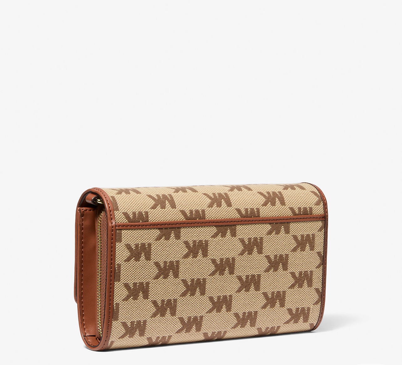 Michael Kors Jet Set Large Logo Jacquard Crossbody Bag In Luggage - Image 2
