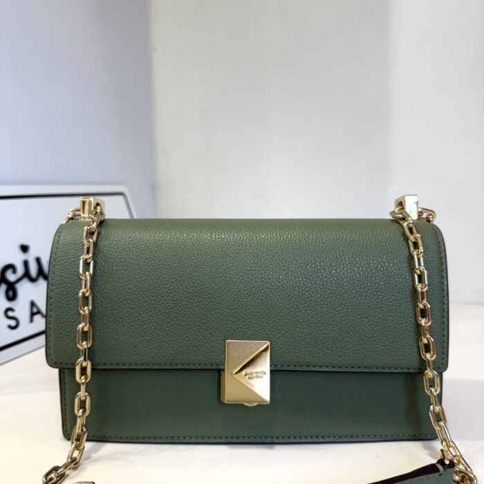 Kate Spade Deco Mini Flap Chain Crossbody in Olive Leaf (Retail Collection)