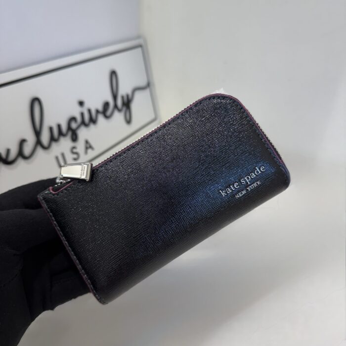 Kate Spade Devin Small Slim Bifold Wallet in Black (Retail Collection)