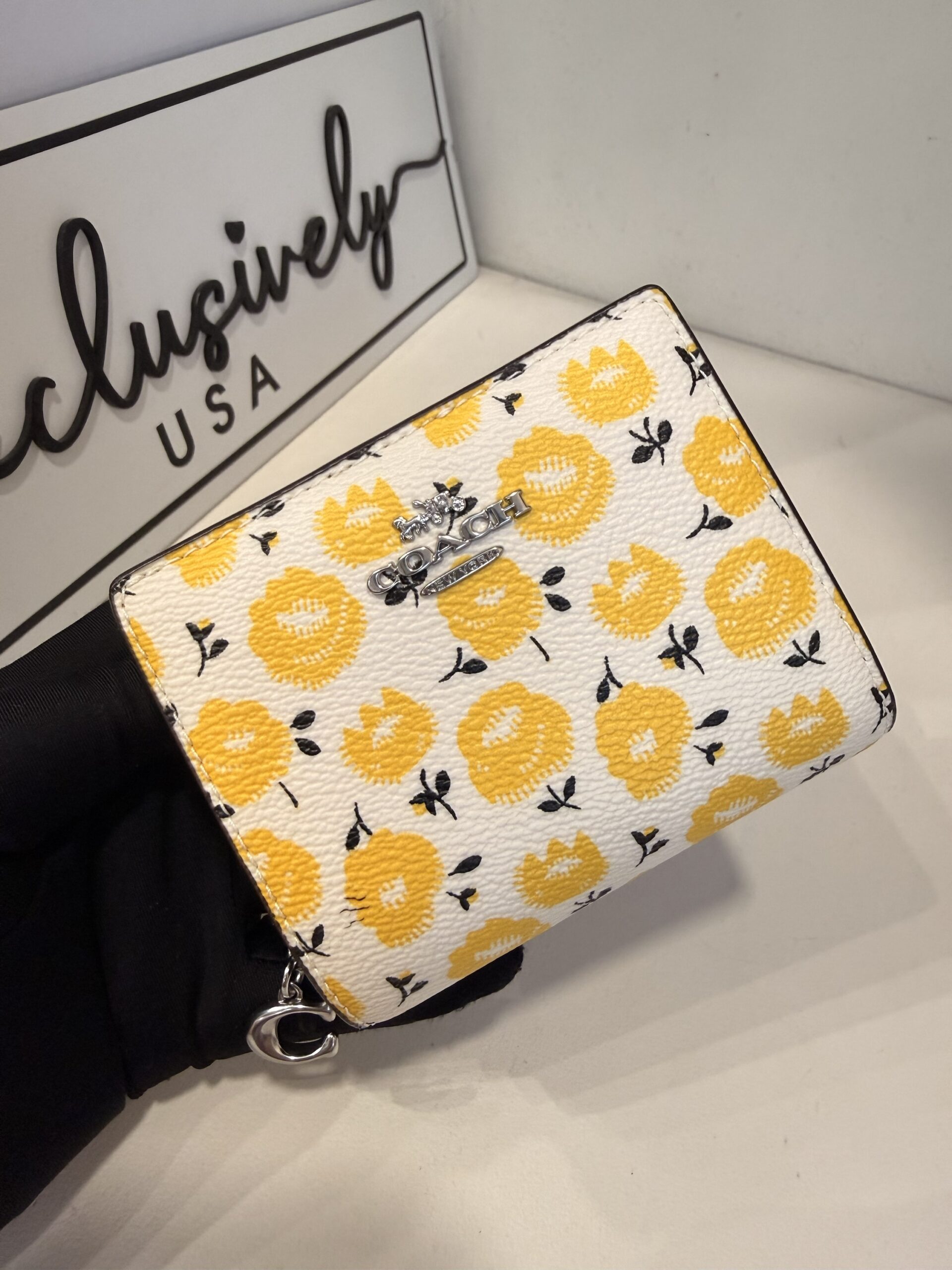 Coach Snap Wallet With Floral Print Buttercup Multi