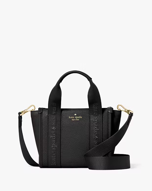 Kate Spade Kip Leather Mini Tote In Black