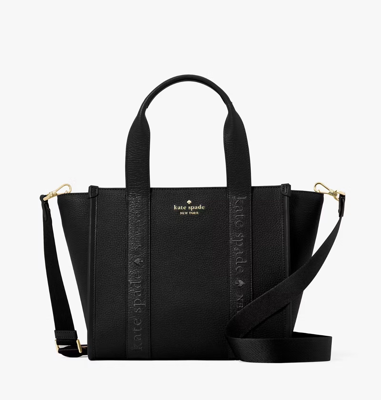 Kate Spade Kip Leather Small Tote In Black