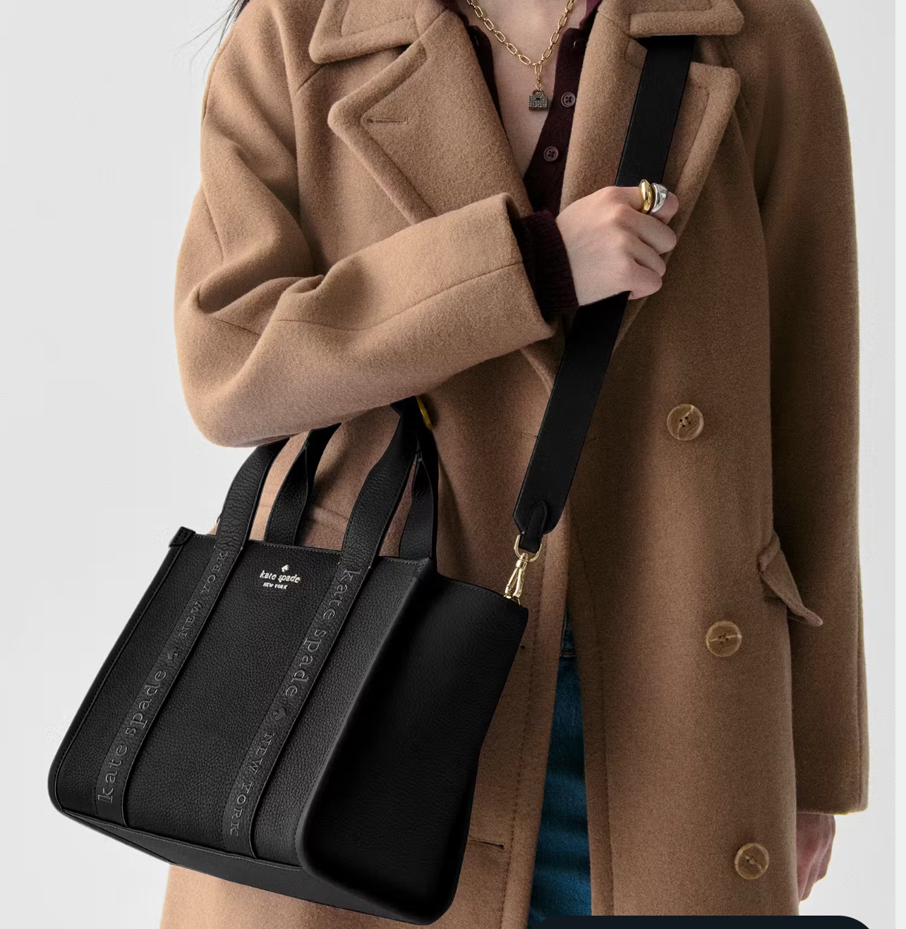 Kate Spade Kip Leather Small Tote In Black - Image 4