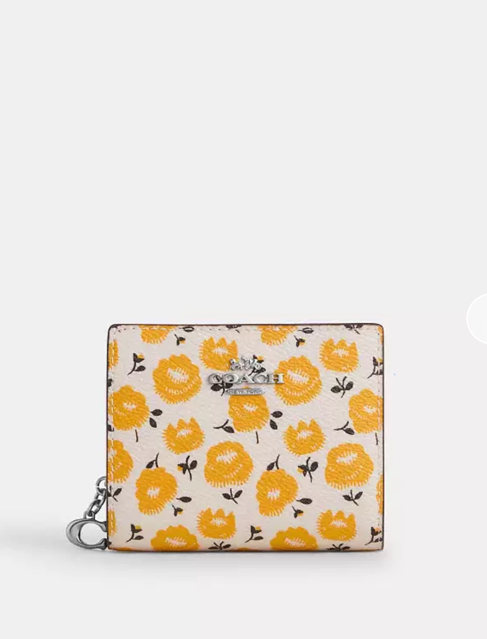 Coach Snap Wallet With Floral Print Buttercup Multi - Image 5