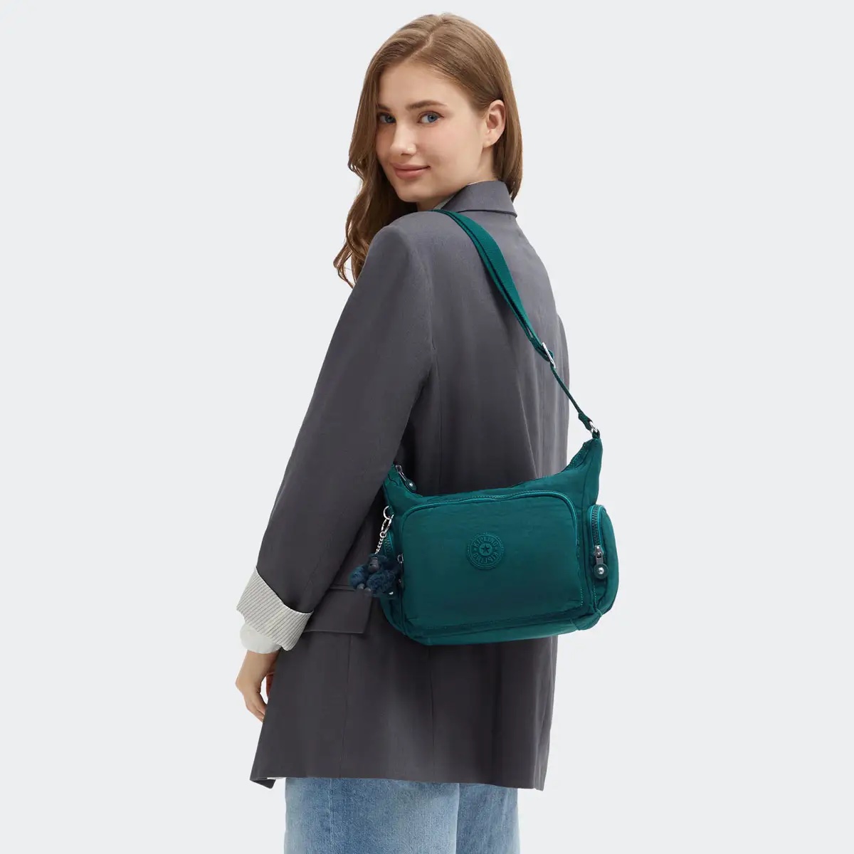 Kipling Gabb S Havana Women Shoulder In Tailored Green - Image 4